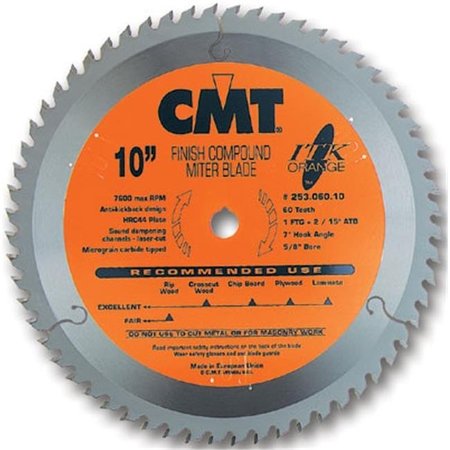 CMT Cmt Cmt253.060.10 10 In. Finish Compound Miter Blade CMT253.060.10